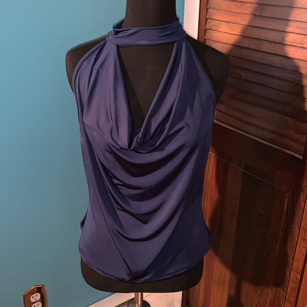 Navy Blue Halter Top
